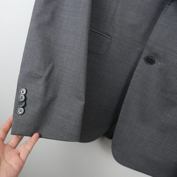 Z Zegna Tailored Wool Fully Lined Men's Grey Blazer Drop 8 Size 8-50L - Picture 5 of 9